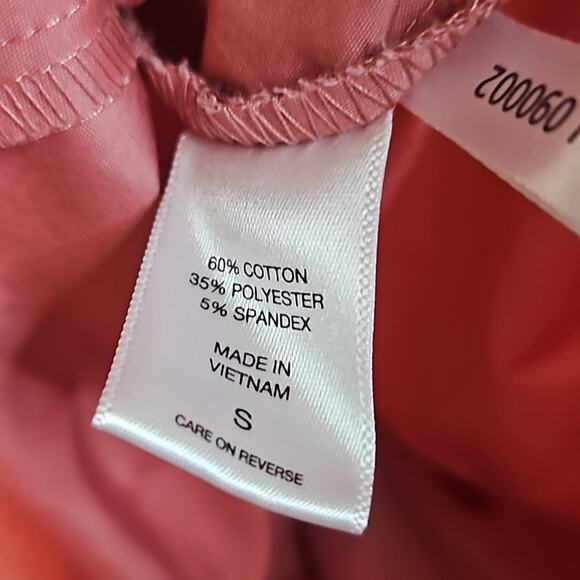 New York & Company Mauve Pink Ruche Front Button Up Shirt - Picture 5 of 8